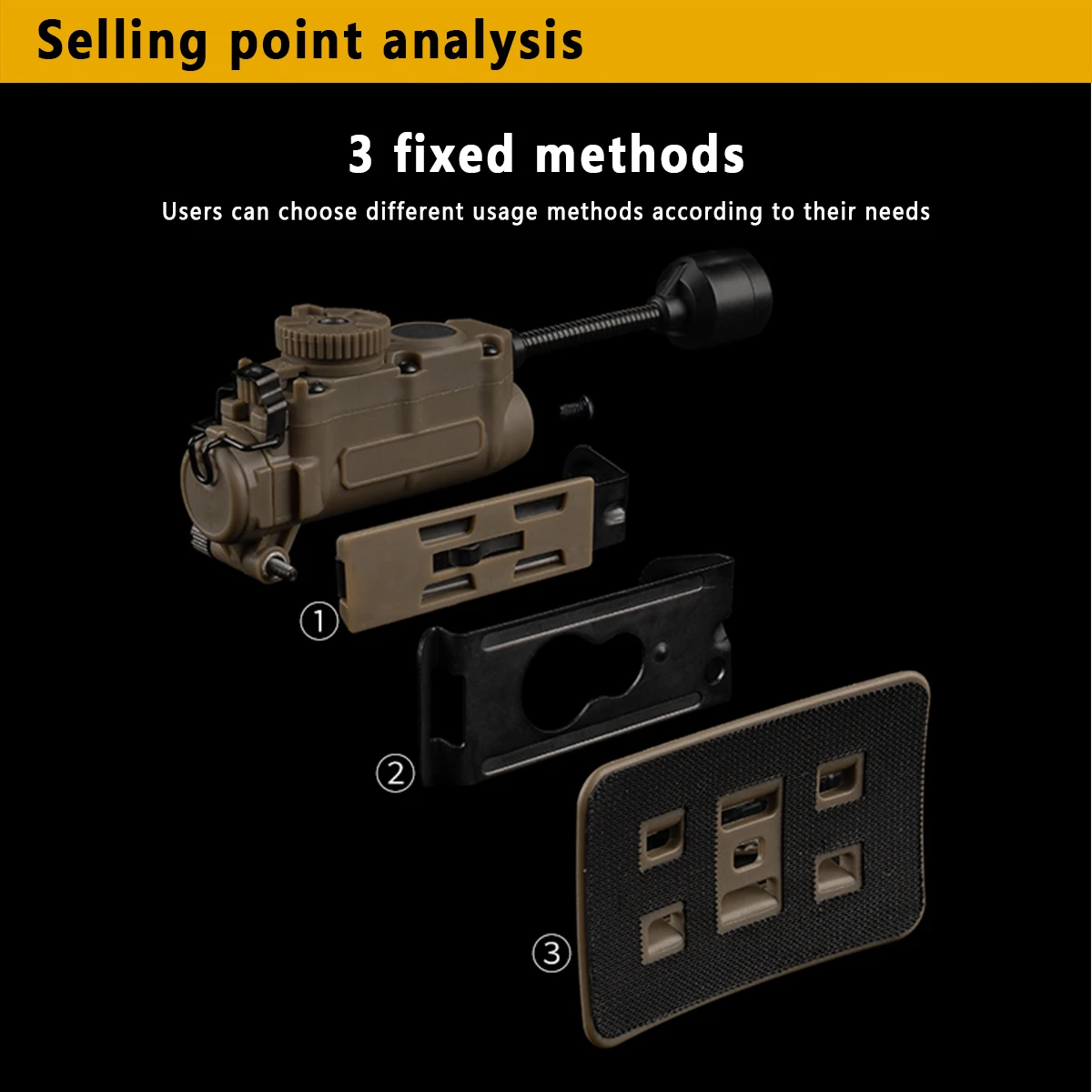 Luz estroboscópica para casco táctico, luz LED para casco de enrollador lateral, luz IR blanca, roja, verde y azul, linterna con Clip para casco con riel de arco - imagen 3