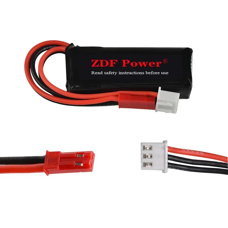 Batería Lipo para coche de carreras, pila de 1/2 piezas, 350mAh, 7,4 V, 30C, 2S, para ATM, AMZ, DRZ, K989, RC 1/28, mini drone, Ant - imagen 2