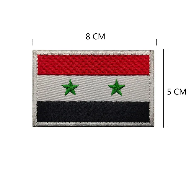 Parche bandera Siria bordado premium con velcro – Táctico - imagen 5
