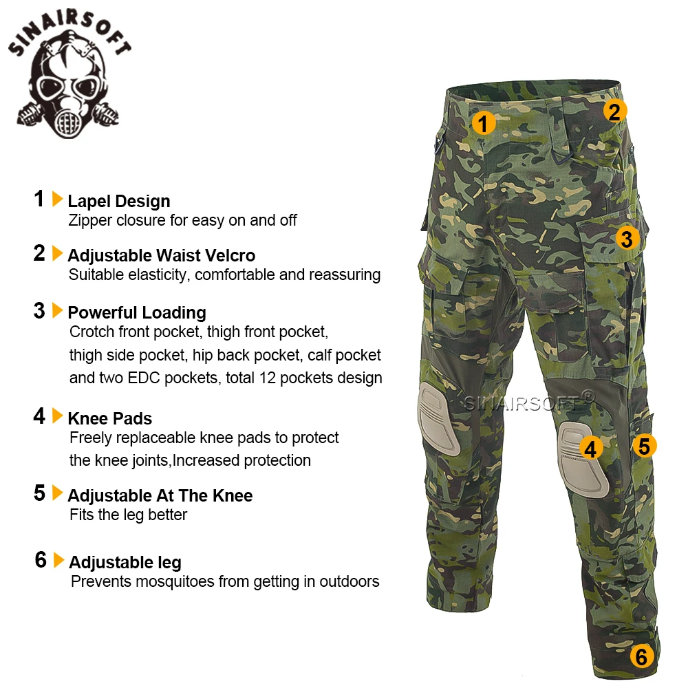 Pantalones tácticos de combate, camisa Militar del Ejército de EE. UU., Paintball, uniforme BDU Gen3, manga de asalto rápida, uniforme de manga larga ajustado - imagen 3