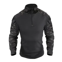 Camisas de Paintball Airsoft para hombre, camisa táctica de algodón de camuflaje CP Multicam, ropa de combate del Ejército, ropa de caza resistente al desgaste