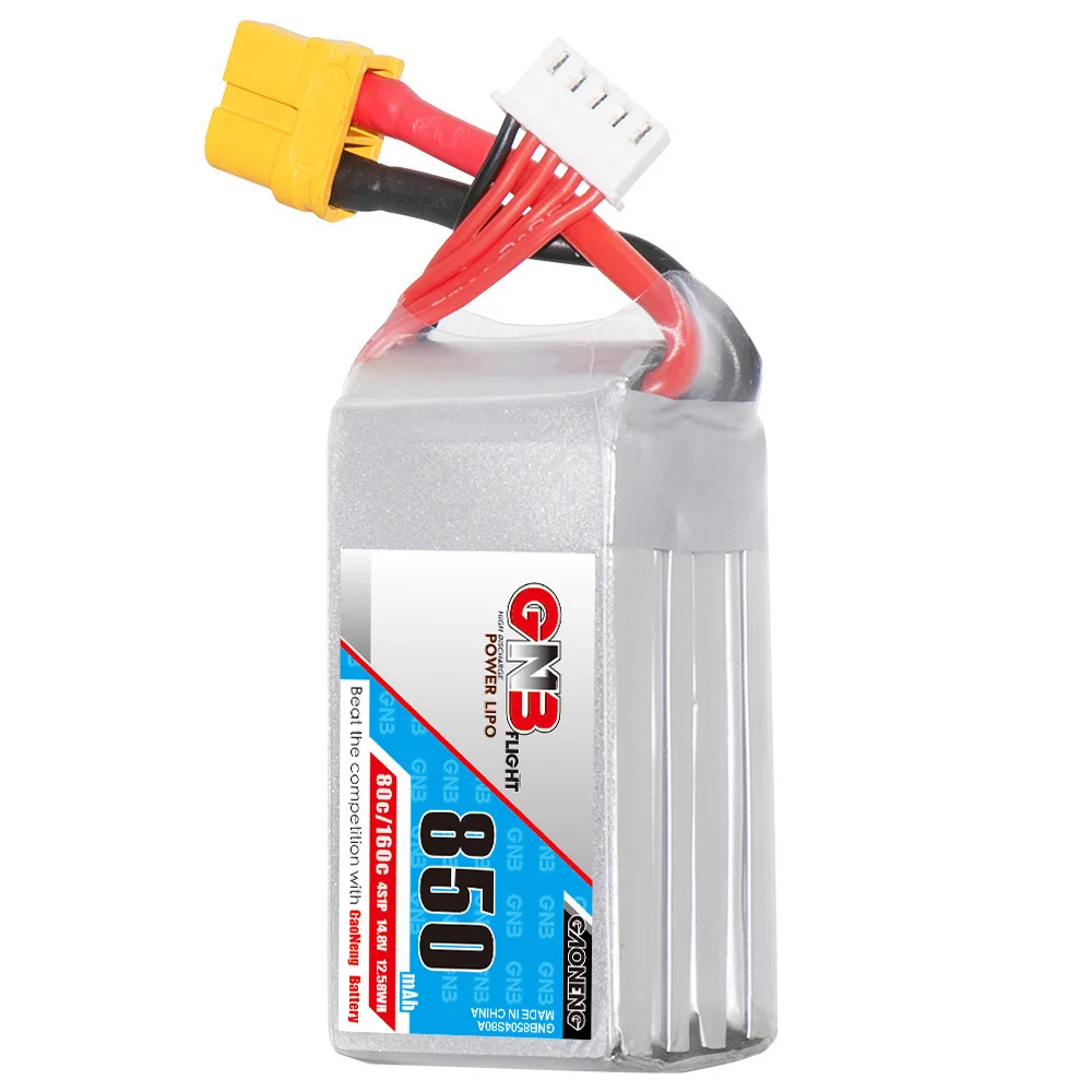GNB-batería Lipo de 14,8 V, 850mAh, 80C/MAX, 160C, para coche, barco, RC, FPV, Dron de carreras, cuadricóptero, piezas de modelo, batería de 4S - imagen 5