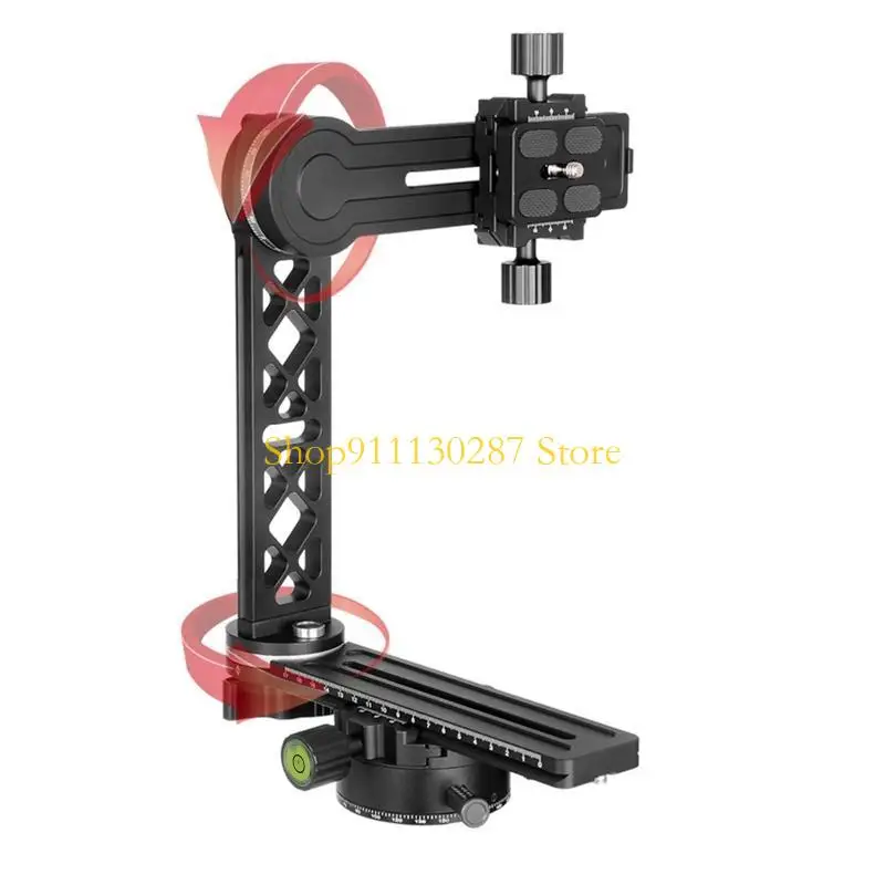 J1HC cabezal esférico panorámico 3 ejes, 720°, con placa liberación rápida y estabilizador riel deslizante, tipo - imagen 3