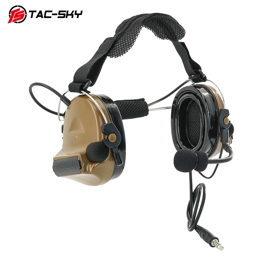 Auriculares tácticos con diseño de diadema trasera, orejeras electrónicas con reducción de ruido, auriculares de tiro TSC2 Airsoft y exteriores - imagen 4