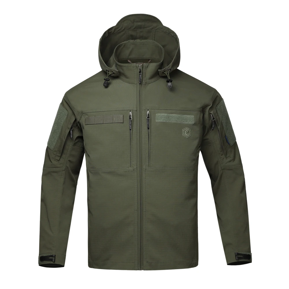 Emersongear-Chaqueta táctica Mosasaur con etiqueta azul, abrigo elástico de corte ergonómico, para acampar, senderismo, Deportes de caza al aire libre EMB9736