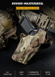 Funda táctica Glock G17 6354DO bloqueo automático X300U QLS horquilla