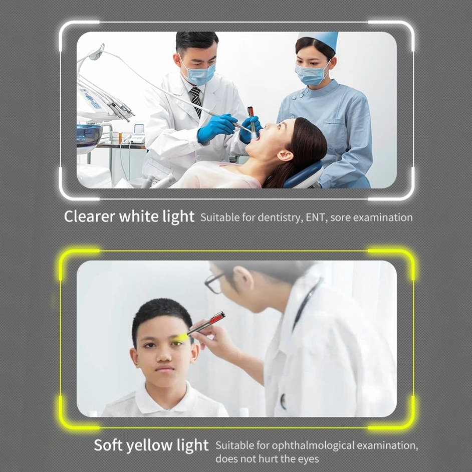 Mini bolígrafo 2 en 1, lámpara Led blanca cálida, linterna portátil de primeros auxilios, recargable por USB, para senderismo, trabajo, iluminación de emergencia - imagen 4