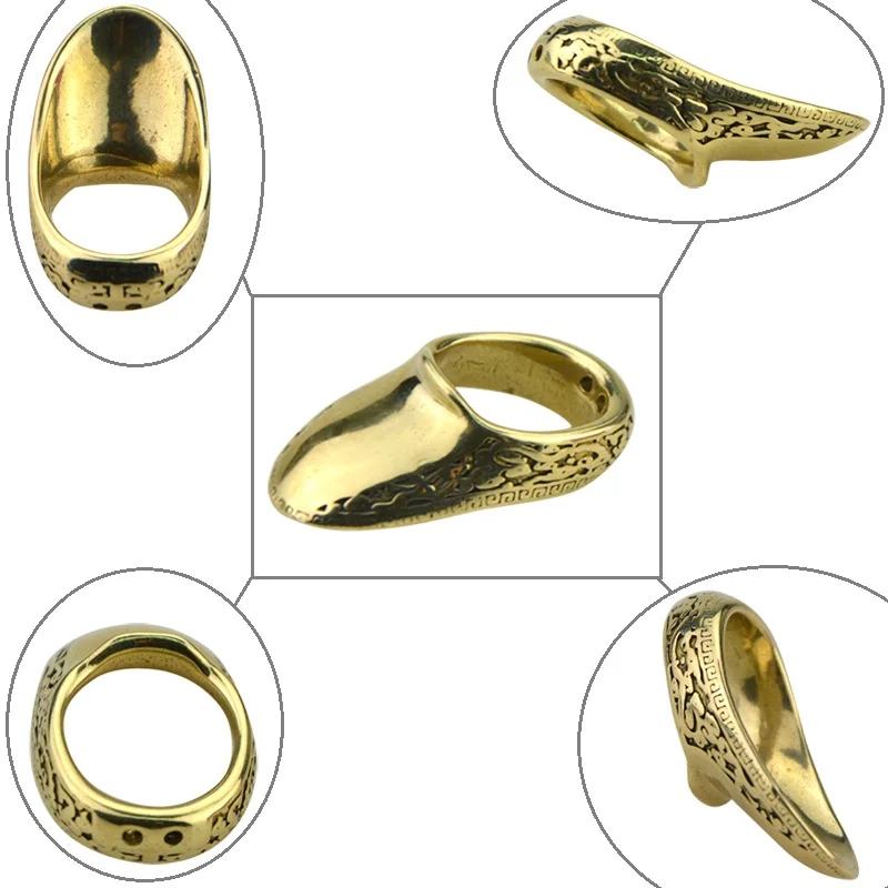 Protector de dedo de latón para deportes al aire libre, hebilla de protección para el dedo, arco de tiro con arco, accesorios de caza, 16-23mm, 1 piezas - imagen 4