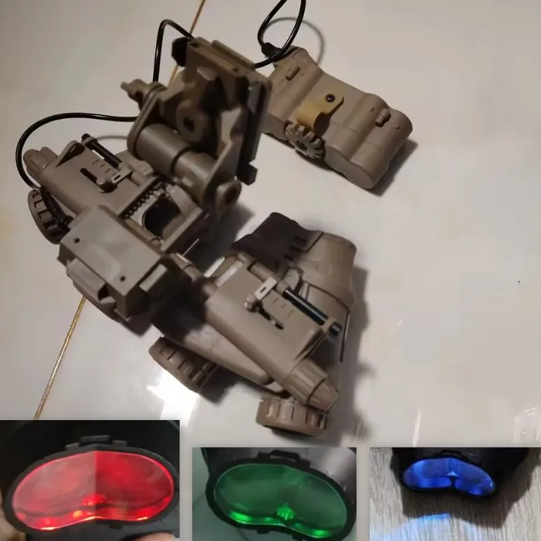 Modelo/Versión no funcional táctico GPNVG 18 NVG con luz, soporte NVG/caja de batería/cable. Para juegos de paintball y cosplay. - imagen 2