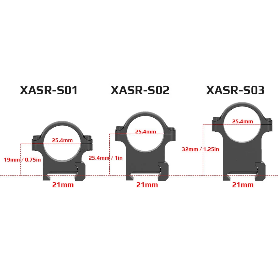Óptica vectorial 2 unids/set 25,4 Mm 30Mm anillos de montaje de liberación rápida bajo medio alto para riel de 20Mm miras de caza montaje de anillo - imagen 3