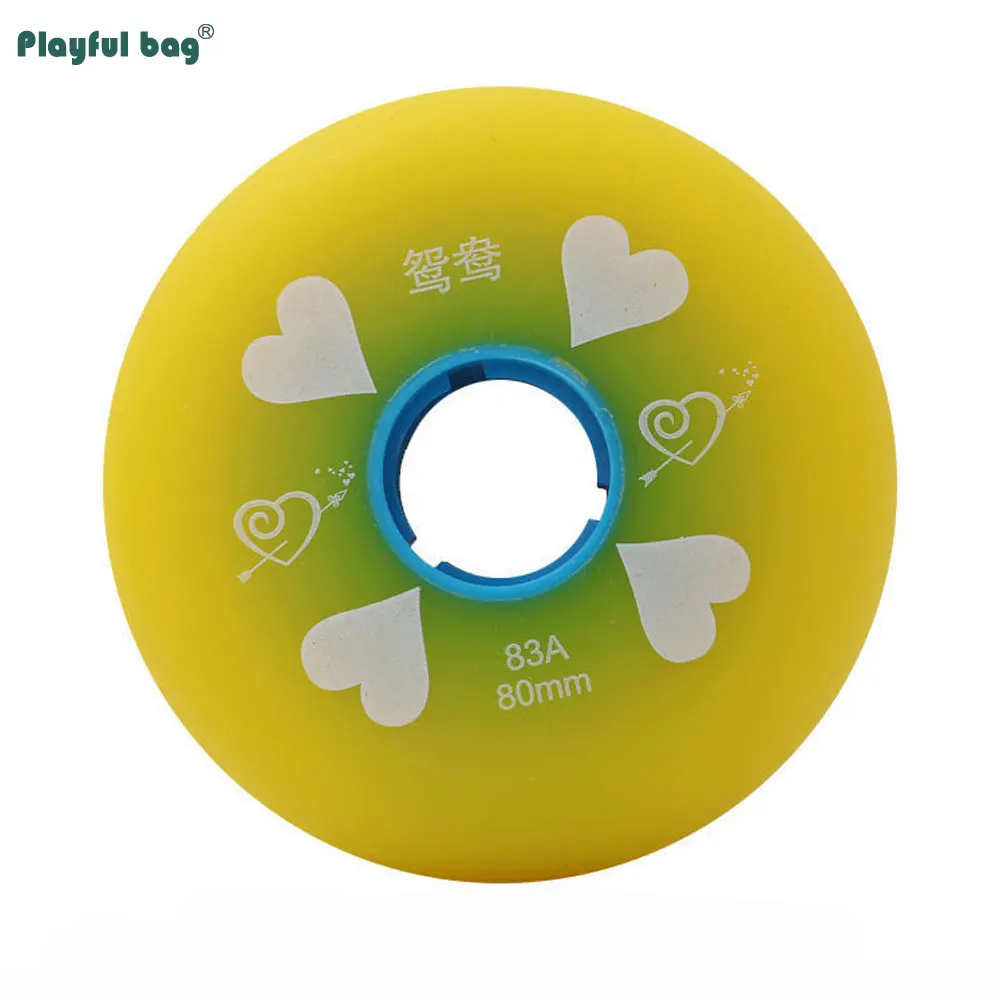 Patines de una sola fila, ruedas especiales de PU 83A, 62-80MM, resistentes al desgaste con rodamientos de ABEC-9, accesorios para patines AMB295 - imagen 5