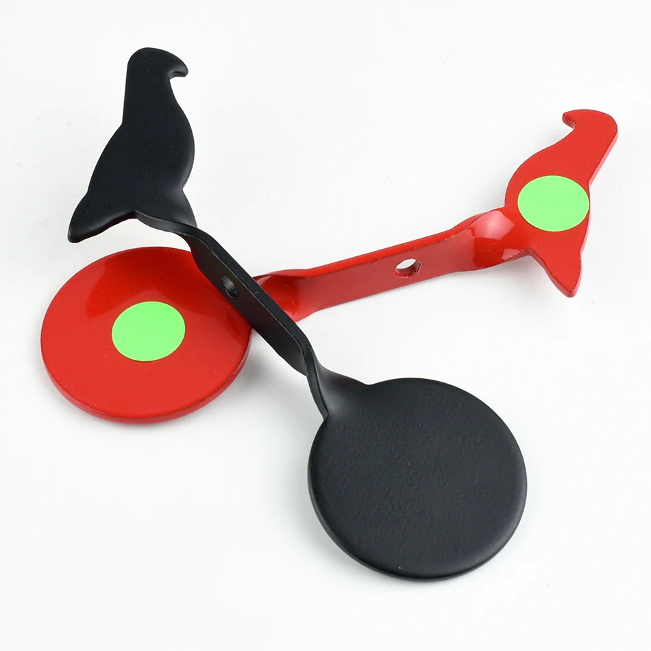 Tirachinas de acero para caza y tiro, conjunto de objetivo giratorio, Animal, Paloma, Cabra, rojo y negro, paquete Simple, lanzador neumático - imagen 4