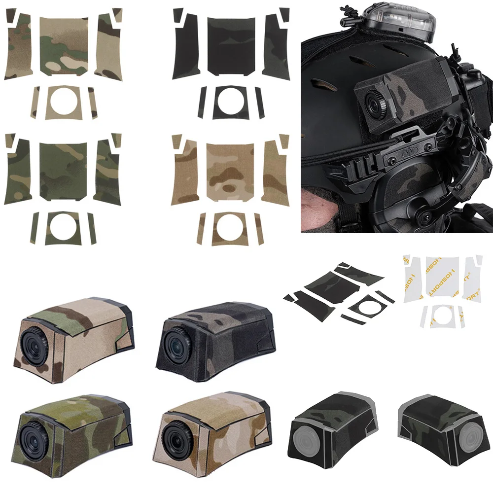 Casco rápido para caza, modelo de cámara táctica al aire libre, parche mágico de camuflaje, casco de juego CS para ciclismo, envoltura de cámara, cinta mágica - imagen 2