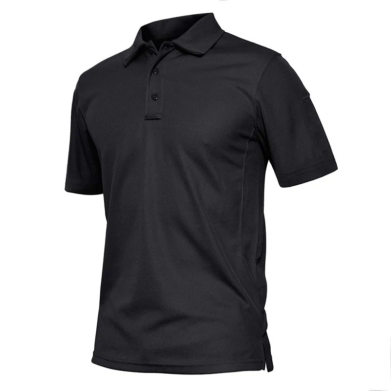 Polo de manga corta para hombre, camiseta transpirable, secado rápido, color verde - imagen 3
