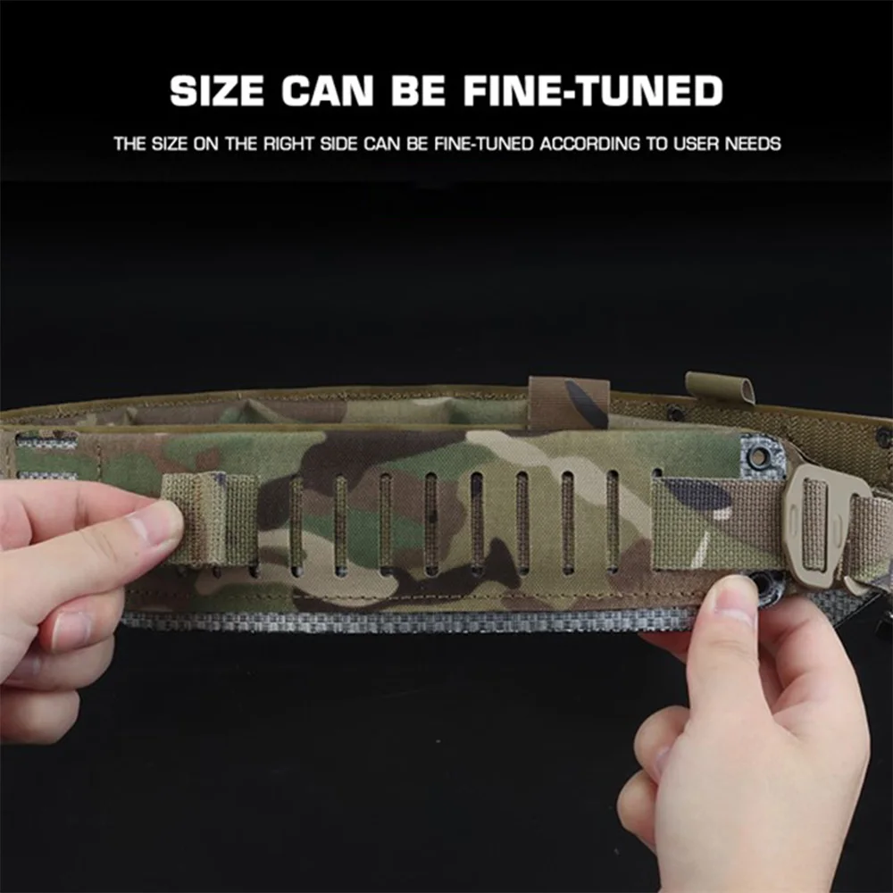 Cinturón táctico de 2 capas para caza al aire libre, cinturón de combate, hebilla de Metal de separación rápida, MOLLE, equipo de Airsoft, sistema de usuario - imagen 5