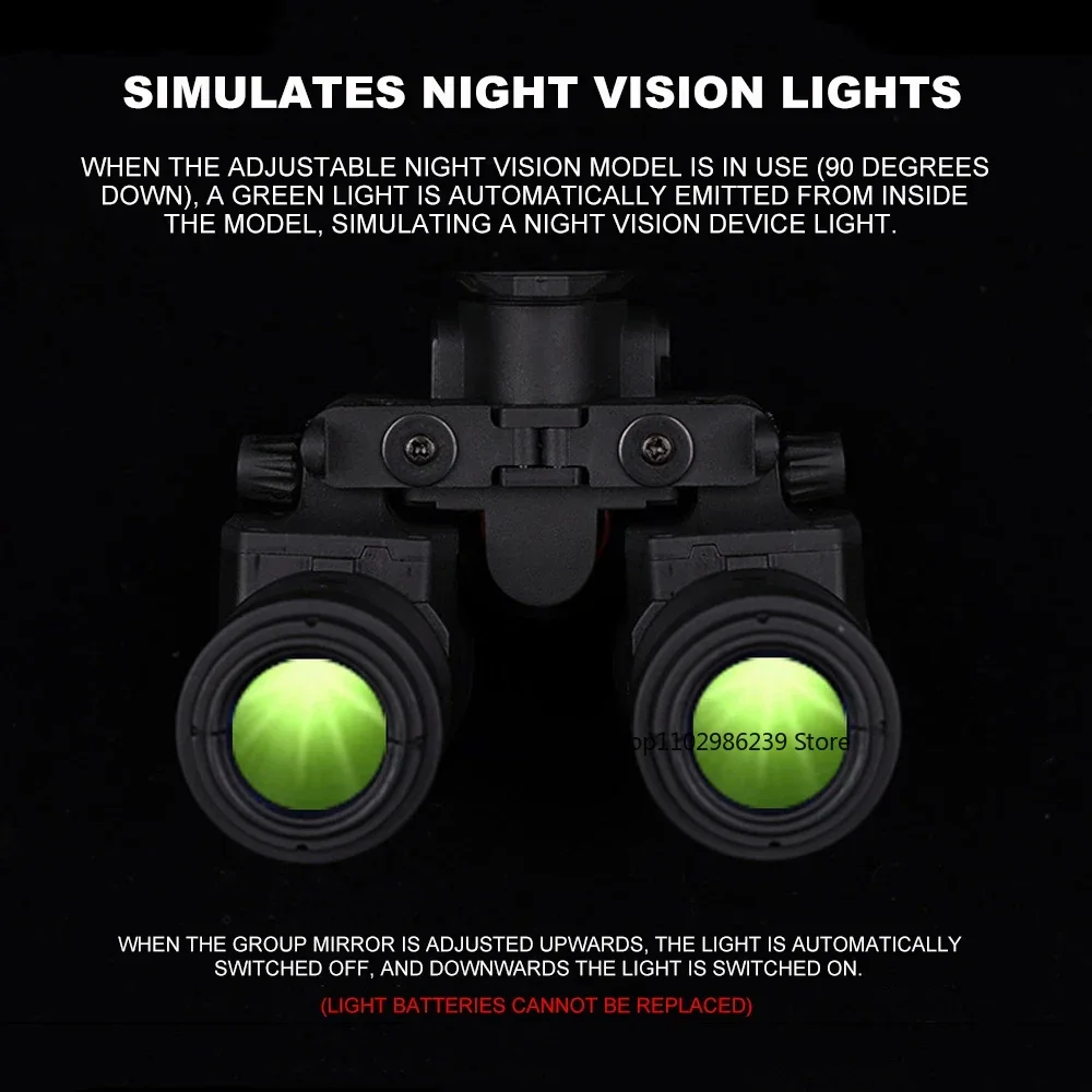 Accesorio de gafas simuladas AN/PVS-31 de doble tubo – Accesorio de casco táctico Airsoft para cosplay y juegos al aire libre - imagen 3