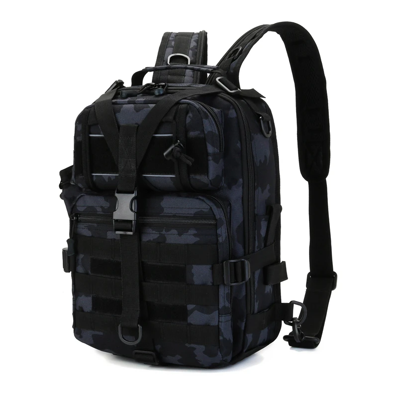 Mochila táctica multifuncional de pesca con sistema MOLLE