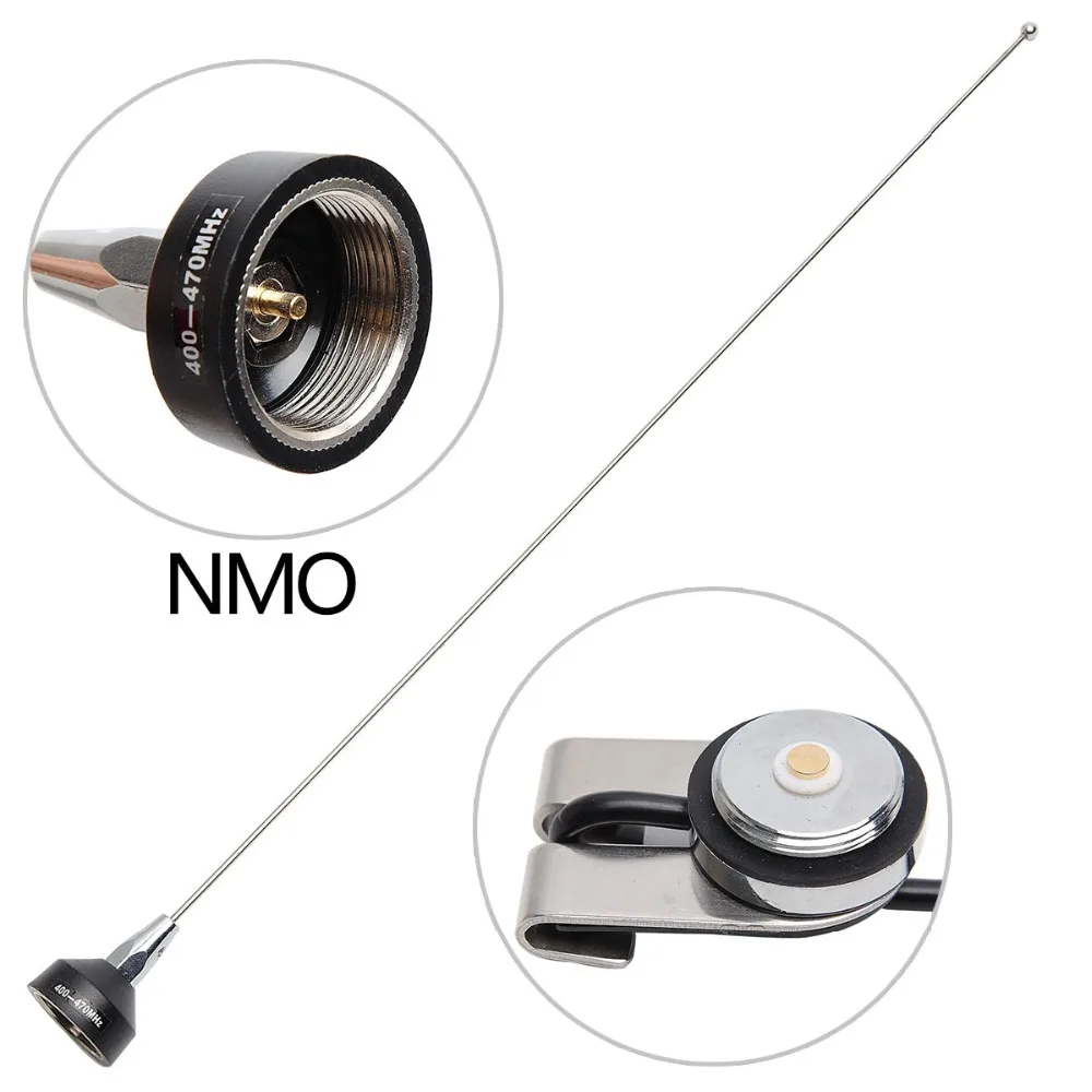 ABBREE NA-37 NMO antena VHF conector de PL-259 de alta ganancia RG-58U 5M/16 con soporte de Base para Radio móvil QYT TYT Baofeng WouXun - imagen 3