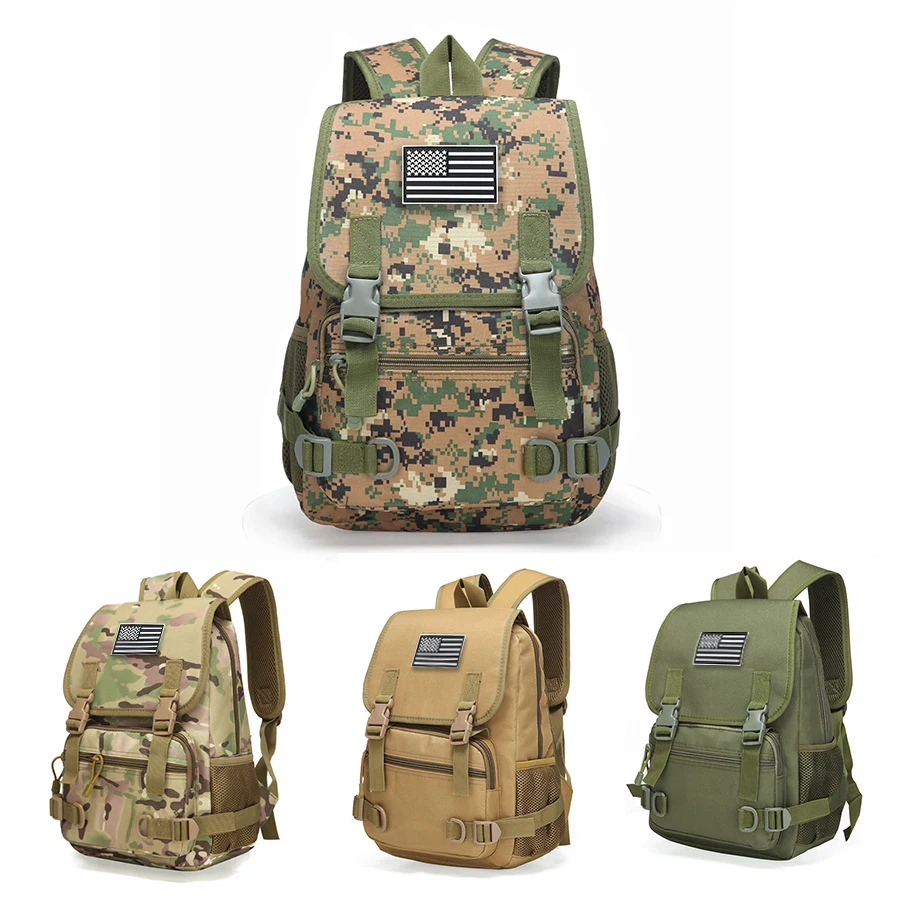Mochila de camuflaje para senderismo al aire libre, mochila de viaje para acampar con múltiples bolsillos