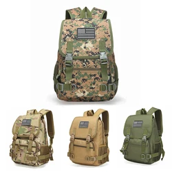 Mochila de camuflaje para senderismo al aire libre, mochila de viaje para acampar con múltiples bolsillos