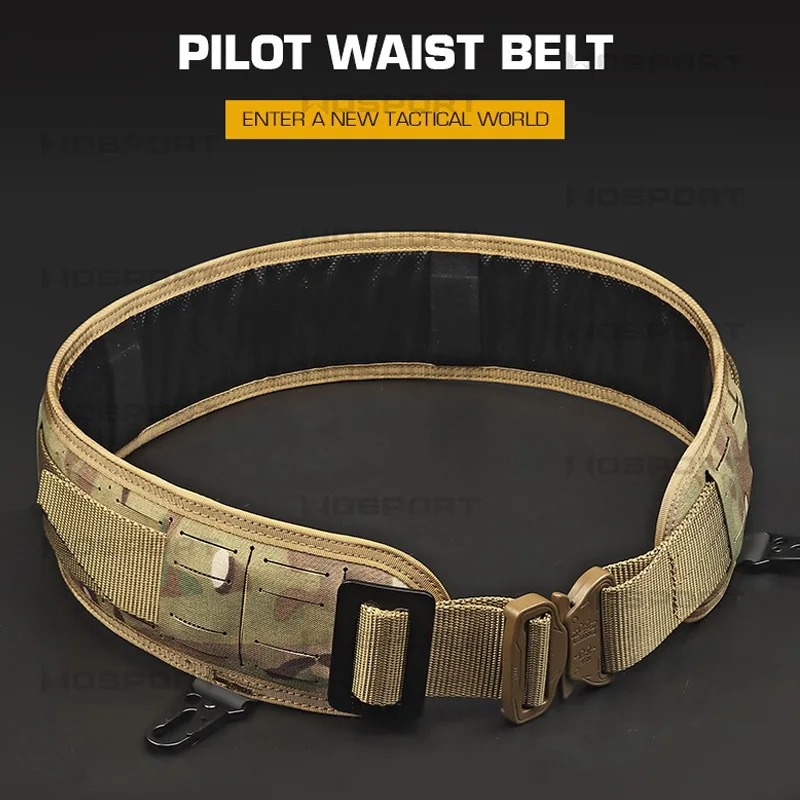 Cinturón táctico militar del ejército Molle, cinturón de batalla Airsoft, combate al aire libre, caza, Paintball, cinturón acolchado ajustable, hebilla de Metal - imagen 2