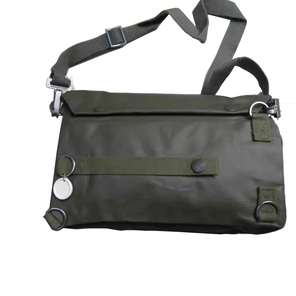 Bolsa de máscara de Gas de soldado estadounidense de la Segunda Guerra Mundial, producto Original suizo, bolsa de almacenamiento con hebilla de Gas de acero inoxidable, bolsa táctica Retro - imagen 4