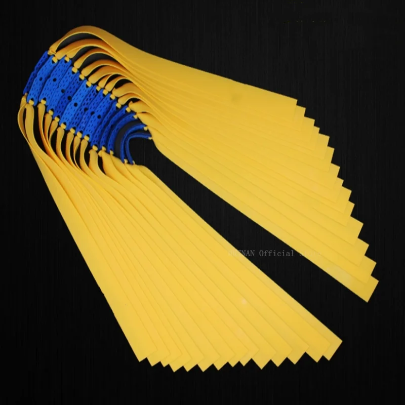 Potente banda elástica plana para caza al aire libre, accesorio de repuesto para tirachinas, cinta de látex de catapulta de goma Natural - imagen 5