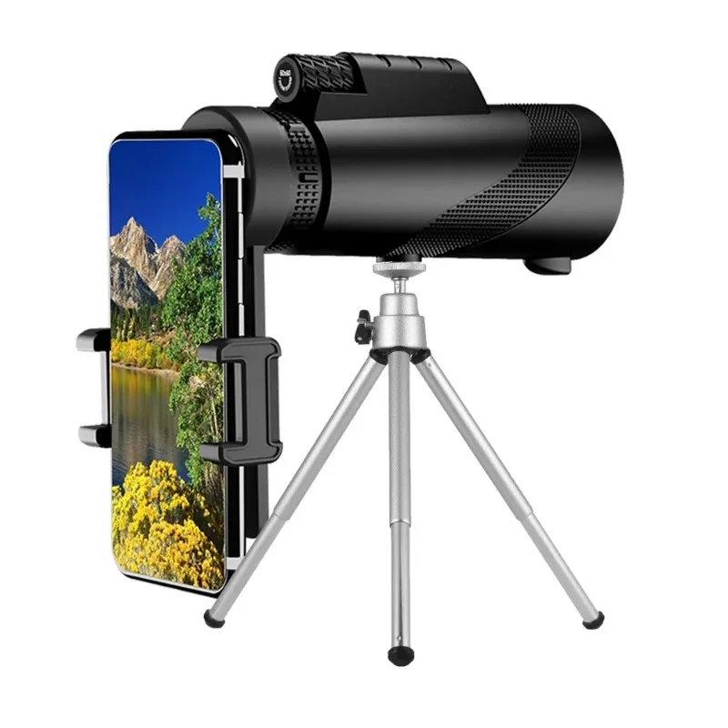 Telescopio Monocular HD de alta potencia 80X100, prisma BAK4 con Zoom de largo alcance y trípode, Clip para teléfono para caza al aire libre, Camping y turismo - imagen 3
