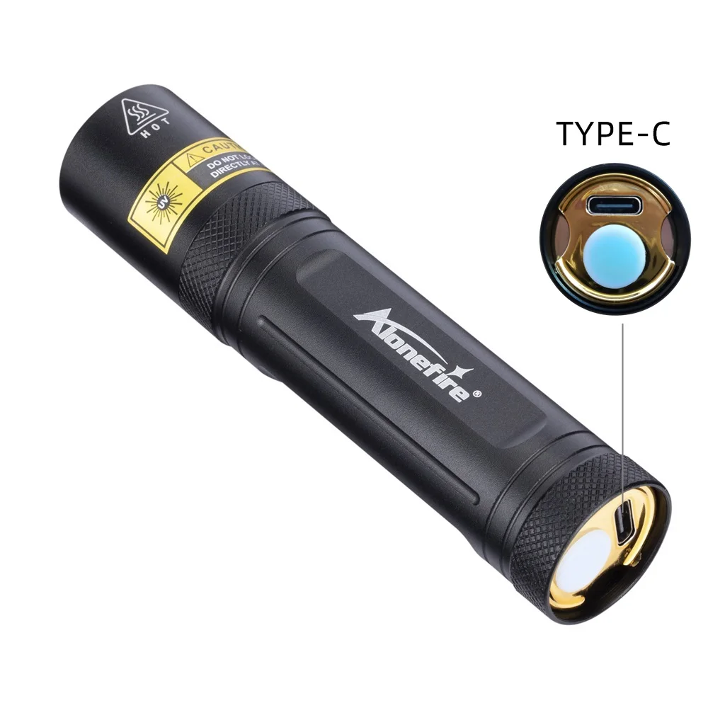Alonefire SV77 10W 365nm linterna UV luz ultravioleta negra Detector de musgo para mascotas para gatos perros manchas cama insectos comida moldeosa - imagen 3
