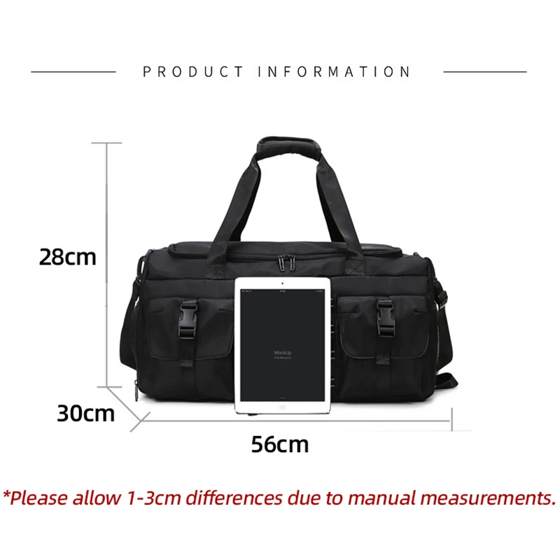 Boston bolsa de viaje de gran capacidad para gimnasio y al aire libre - imagen 4