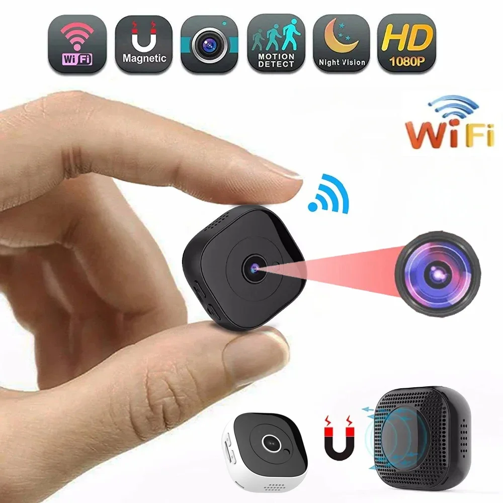 Mini cámara Wifi 1080P pequeña vigilancia protección de seguridad cámara IP VERSIÓN NOCTURNA DVR Sensor de movimiento remoto grabadora de Audio y vídeo