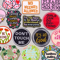 Parche bordado termoadhesivo Don't Touch Me para ropa y chaquetas