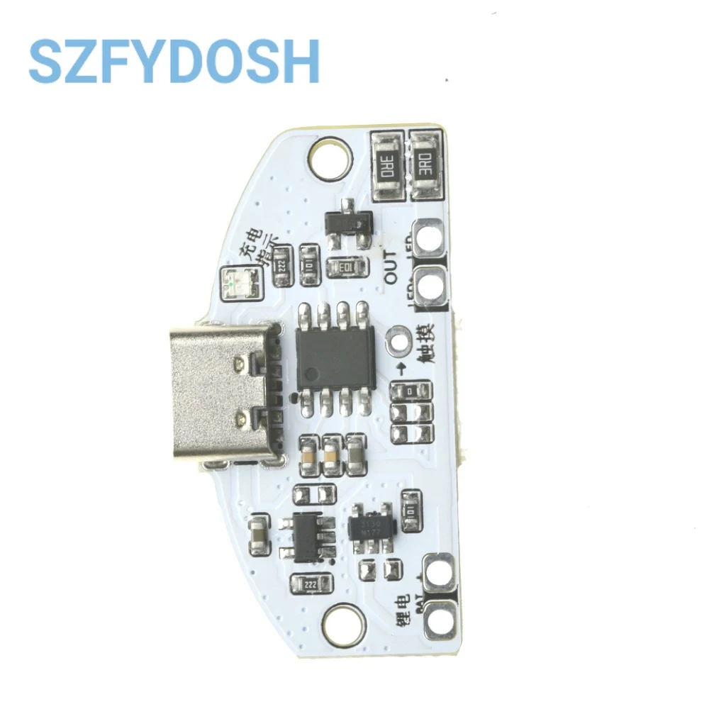 Placa de circuito de lámpara de mesa tipo C, carga USB, tres engranajes, atenuación continua, Led táctil, módulo de Control de lámpara nocturna pequeña, 1-10 Uds. - imagen 3