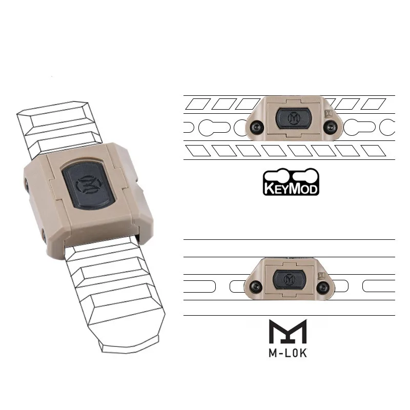 WADSN interruptor remoto de presión táctica, enchufe de grúa ModButton trasero de doble función, PEQ15 DBAL A2 láser AR15 Airsoft M600 linterna - imagen 3