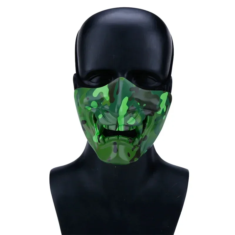 ERQYGRA-Máscara táctica de media cara PRAJNA para fiesta de Halloween para adultos, tiro de Paintball, deportes al aire libre, caza, accesorios de Paintball - imagen 4