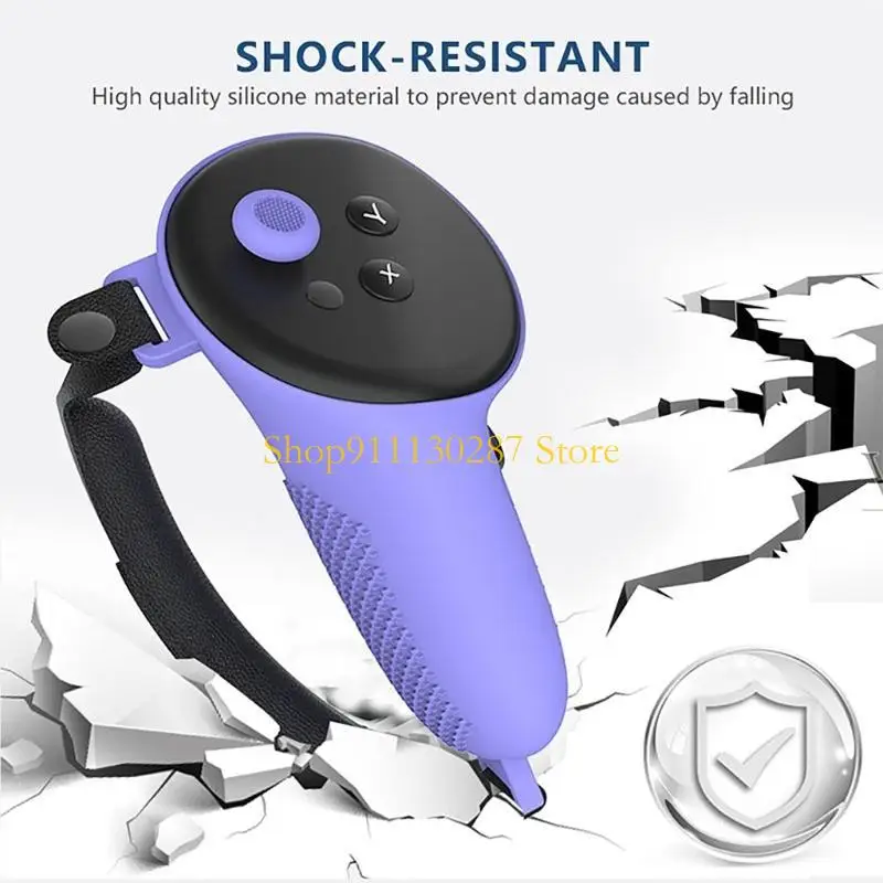 Cubierta auricular anti-Throw J1HC mangas protectoras suaves para agarre del controlador auriculares - imagen 3