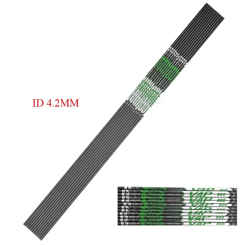 12 Uds. Ejes de flecha de tiro con arco ID4.2mm 30 pulgadas arco recurvo arco largo caza tiro