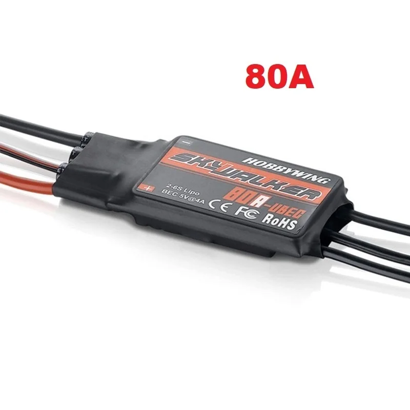 Nuevo 1 Uds Hobbywing Skywalker 12A 20A 30A 40A 50A 60A 80A 100A V2 controlador ESC de velocidad con UBEC para avión helicóptero RC - imagen 4