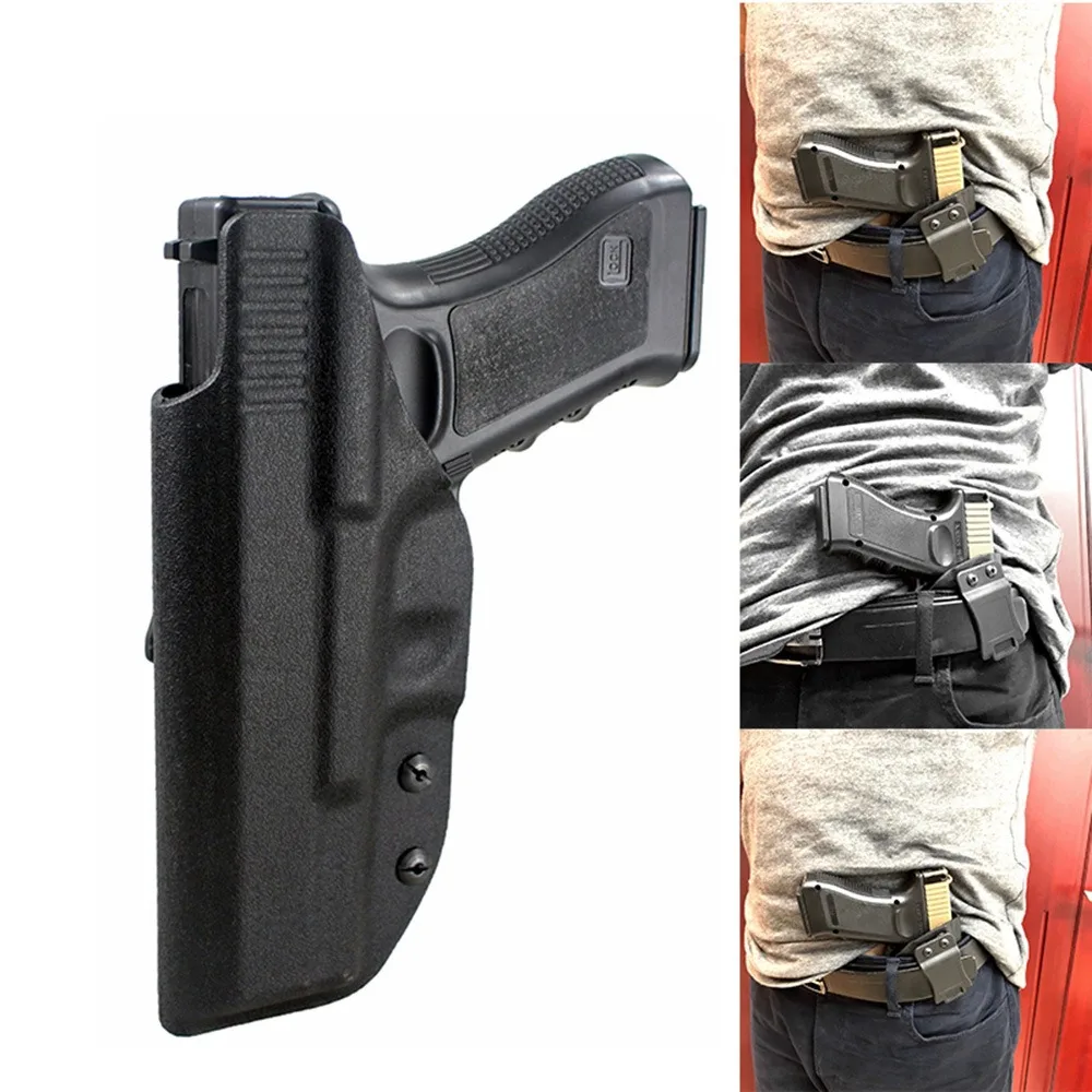 Funda táctica Glock oculta para llevar en el interior de la cintura Kydex IWB, funda para pistola para G17 G22 G31, funda para pistola de caza, Clip de cinturón