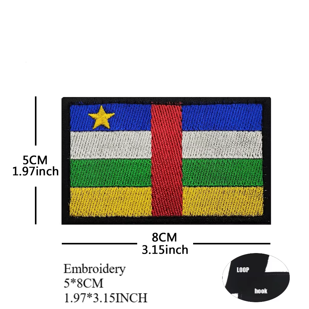 Brazalete bandera África bordado – Parche táctico velcro militar - imagen 2