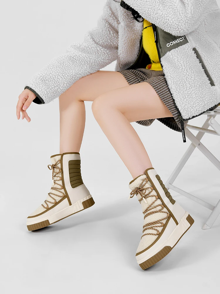 XIANG GUAN-zapatos de senderismo resistentes al frío para exteriores, botas de nieve de invierno para mujer, zapatos de montaña impermeables, zapatillas informales para acampar - imagen 5