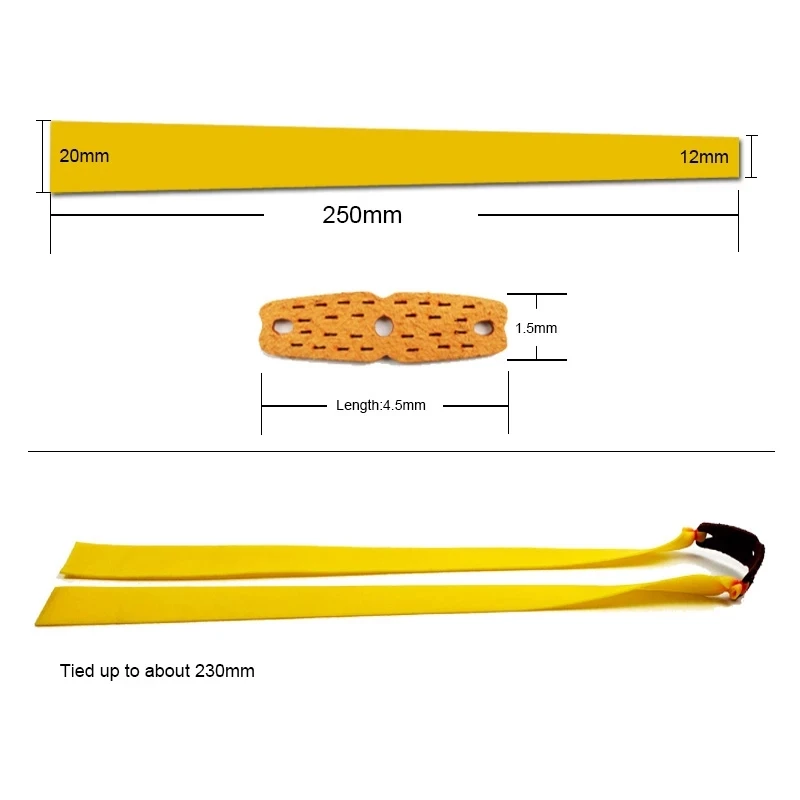 Banda de goma plana gruesa de rebote rápido, accesorios de tirachinas, Catapulta de caza al aire libre, banda de goma de alta tensión, 1,0-1,2mm, nuevo - imagen 2