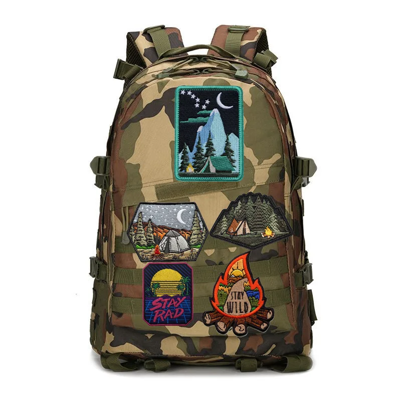 Nuevo diseño montañismo explorar aventura parche bordado 3D todoterreno viaje coche DIY moral brazalete mágico con parche para mochila - imagen 3