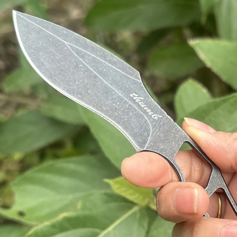 Cuchillo de supervivencia de desierto negro con cuchillo de Camping táctico recto de madera para naturaleza y supervivencia - imagen 3