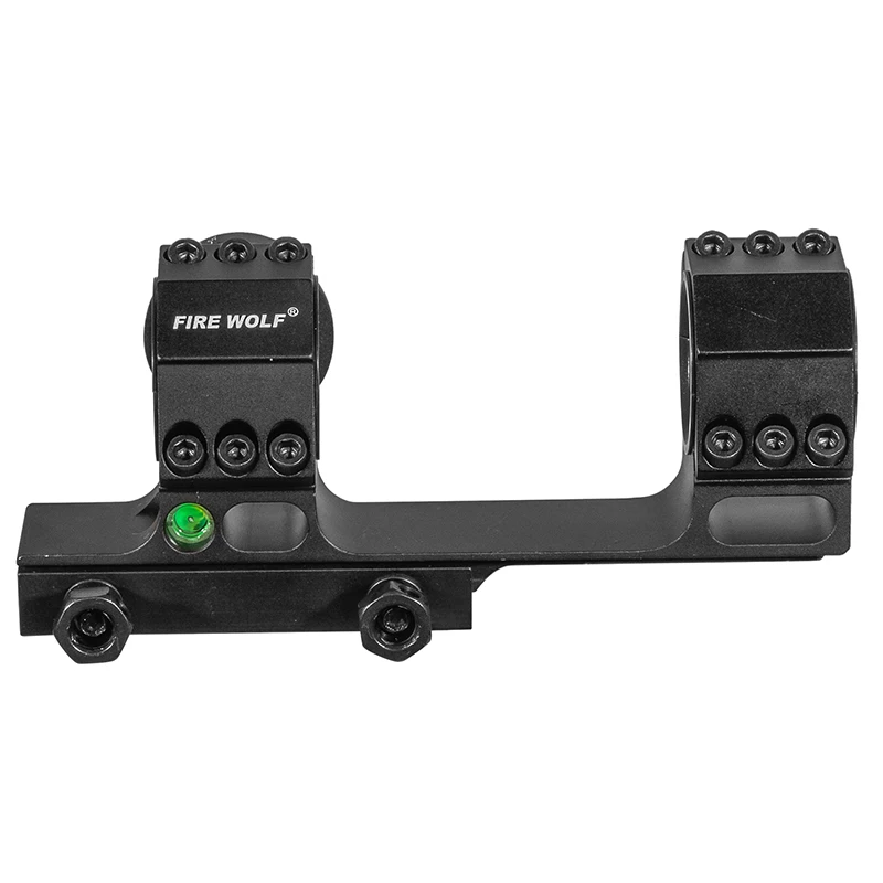 FIRE WOLF-monturas de mira telescópica para caza, accesorio táctico con indicador de ángulo, nivel de burbuja, alcance de 25,4mm/30mm, anillos de montaje de aleación de aluminio - imagen 5