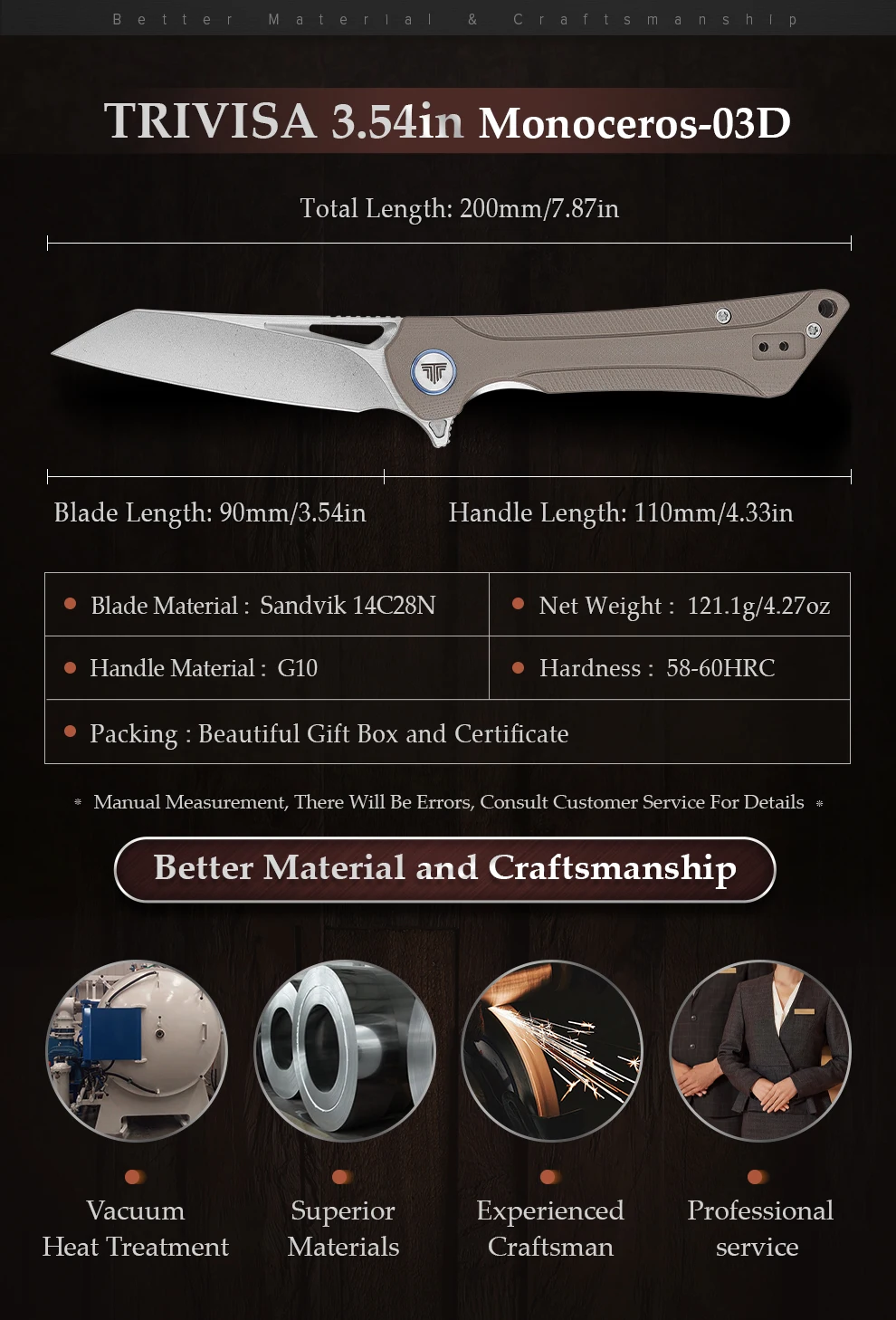 Detalle del cuchillo plegable