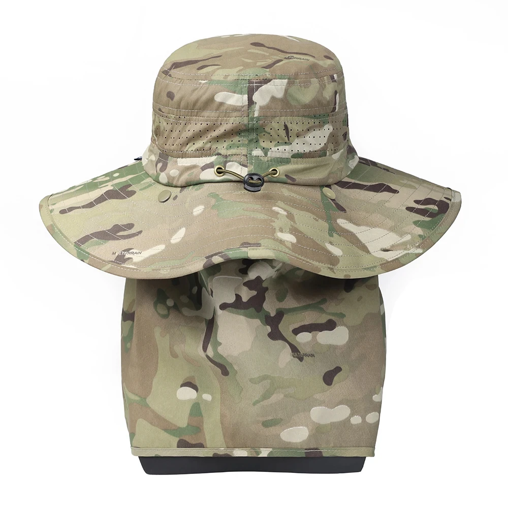 Sombrero Emersongear con Protección UV, Cuello de Protección Solar, para Caza y Camping al Aire Libre, con Máscara Facial Desmontable, Panel Trasero, Protección Solar, Camuflaje MC - imagen 2
