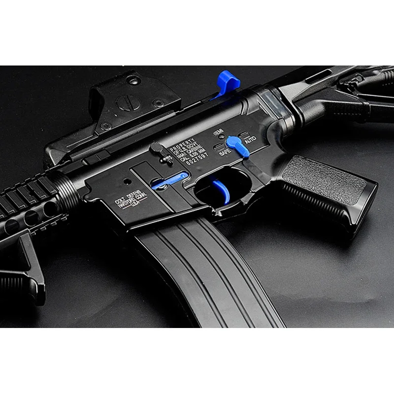 Pegatina de Metal de Color dorado/plateado para Gel Blaster M4A1, pegatina para el cuerpo de la pistola, carabina M4 5,56, accesorios, equipo de caza - imagen 5