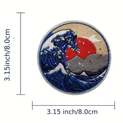 Parche Velcro La Gran Ola Hokusai para MOLLE – Vintage táctico
