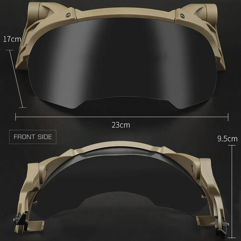 Gafas guía para casco táctico rápido, gafas con tapa de 90 grados para caza al aire libre, combate, casco Airsoft, equipo de protección para deportes de equitación - imagen 2